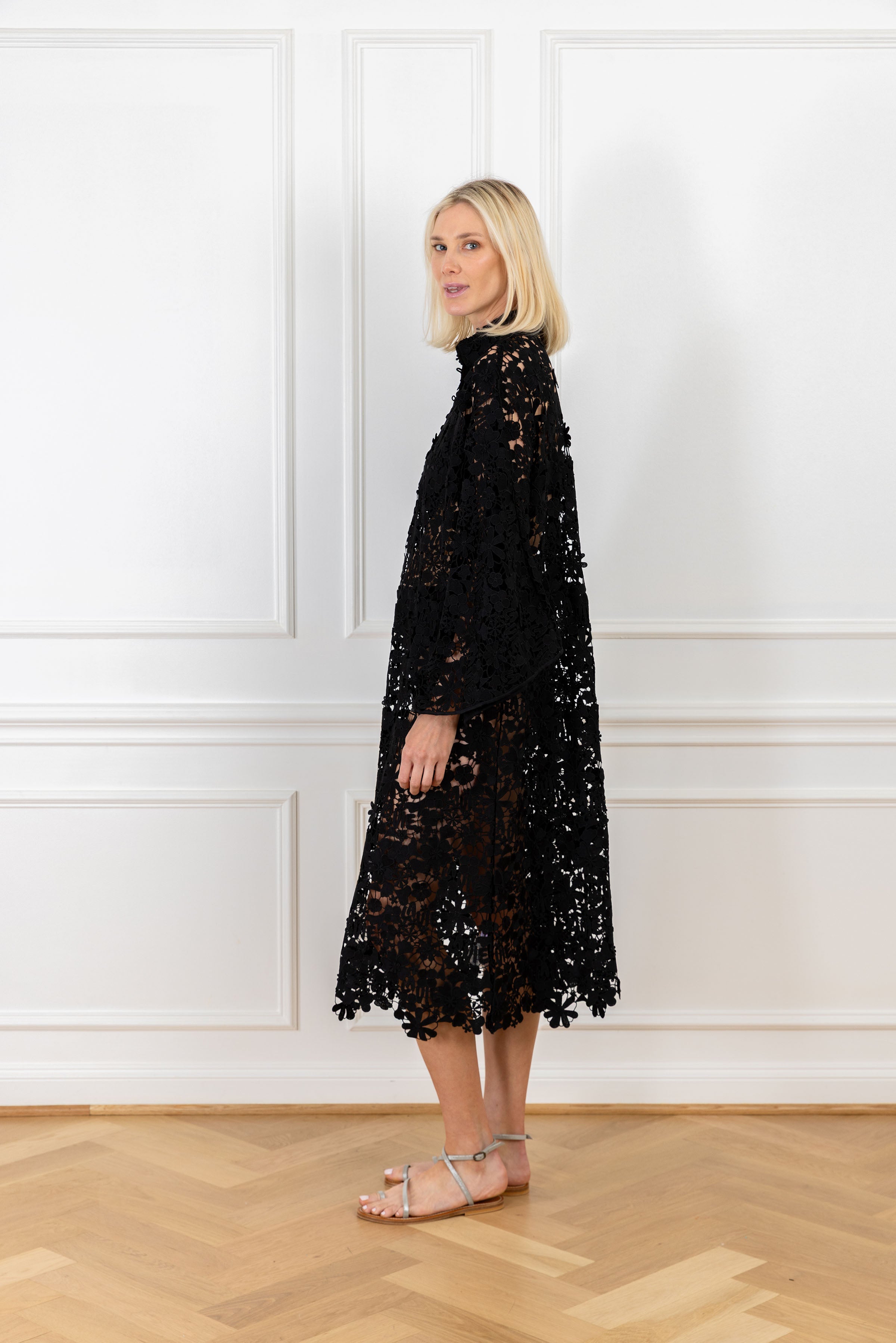 Black La Vie Lace Maxi Caftan La Vie Style House Black La Vie Lace Maxi Caftan La Vie Style House