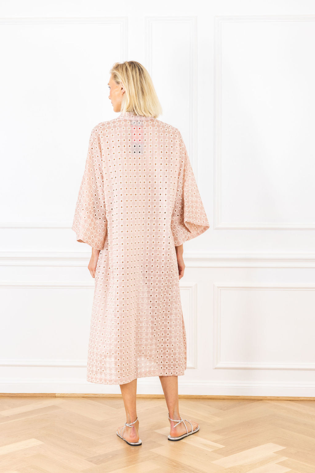 Dusty Rose Eyelet Linen Maxi Caftan – La Vie Style House