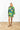 Lime Painterly Floral Micro Caftan