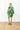 Lime Painterly Floral Micro Caftan