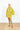 Yellow Abstract Linework Mini Caftan