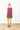 Magenta Lime Terry Stripe A-Line Top