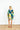Navy Botanical Cotton Mini Open Front Caftan