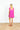 Magenta Raised Floral Mini Swing Dress