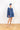 Azure Fur Brocade Mini Dress Coat